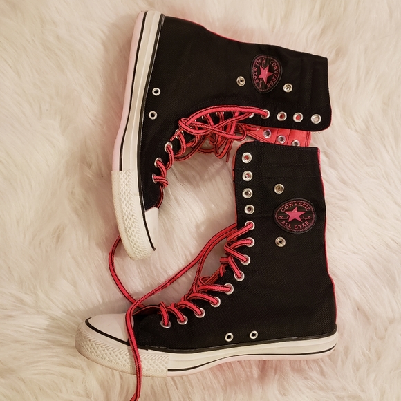 converse roll down high tops